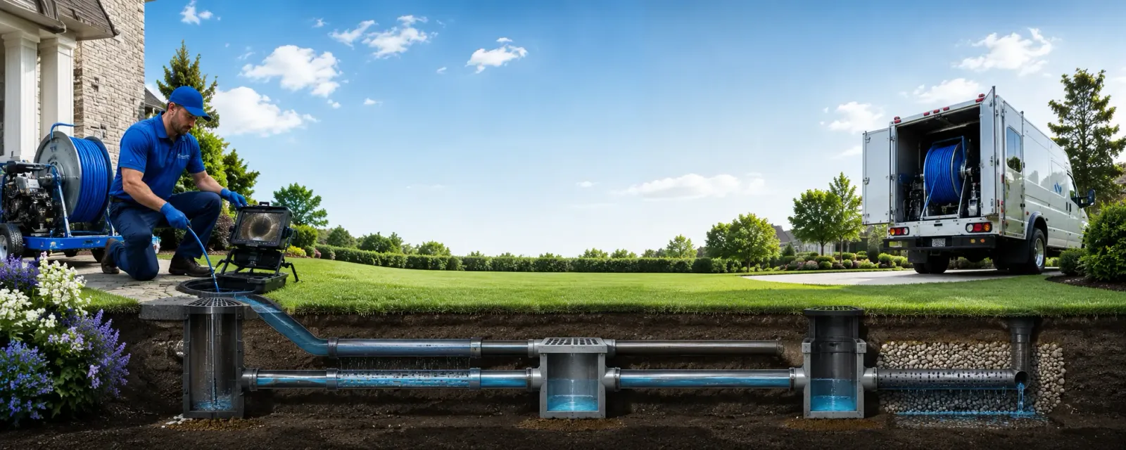 Outdoor drain cleaning information for Cedar Bluffs, NE